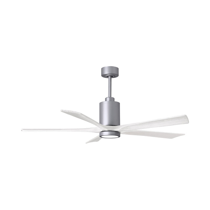 Patricia 5 Indoor / Outdoor LED Ceiling Fan in Brushed Nickel/Matte White (60-Inch).