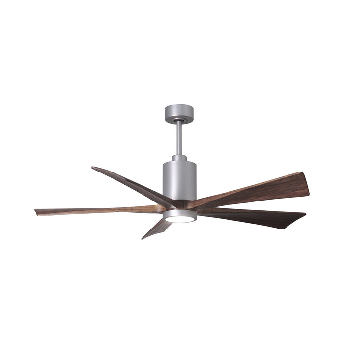 Patricia 5 Indoor / Outdoor LED Ceiling Fan in Brushed Nickel/Walnut (60-Inch).