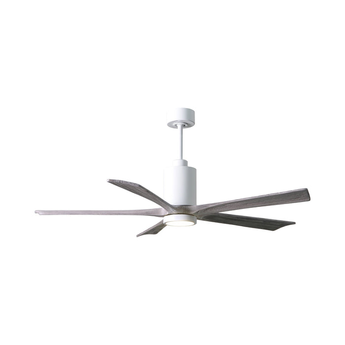 Patricia 5 Indoor / Outdoor LED Ceiling Fan in Gloss White/Barnwood (60-Inch).