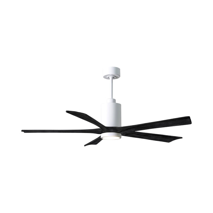 Patricia 5 Indoor / Outdoor LED Ceiling Fan in Gloss White/Matte Black (60-Inch).