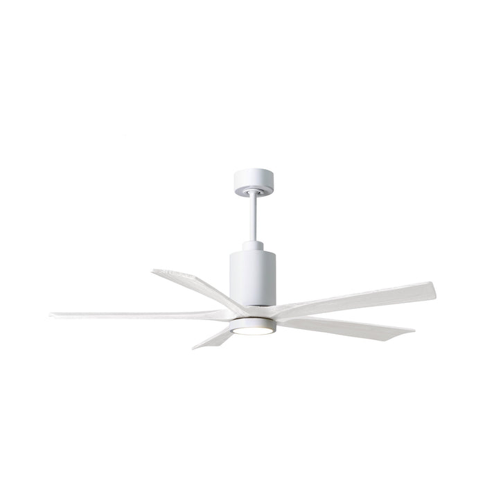 Patricia 5 Indoor / Outdoor LED Ceiling Fan in Gloss White/Matte White (60-Inch).