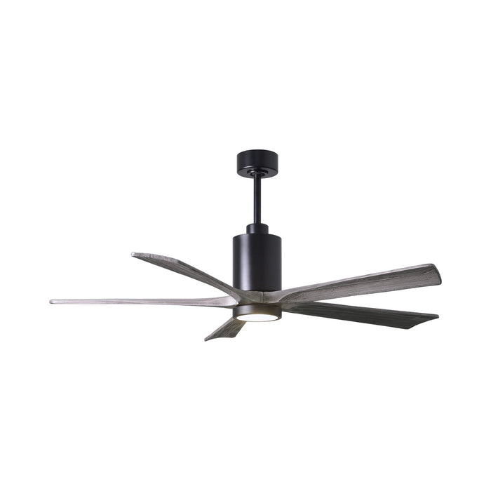 Patricia 5 Indoor / Outdoor LED Ceiling Fan in Matte Black/Barnwood (60-Inch).