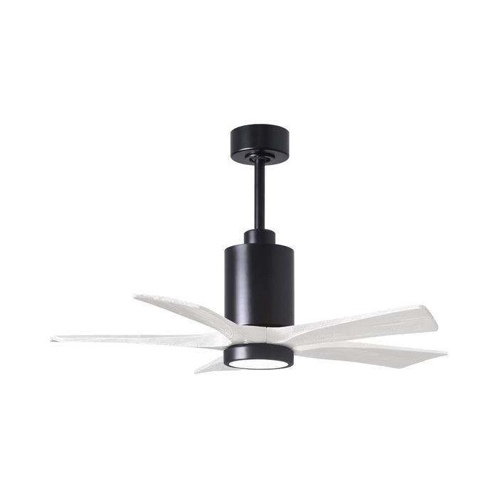 Patricia 5 Indoor / Outdoor LED Ceiling Fan in Matte Black/Matte White (42-Inch).