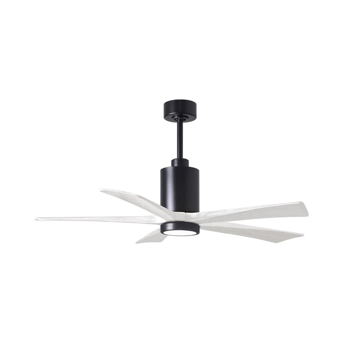 Patricia 5 Indoor / Outdoor LED Ceiling Fan in Matte Black/Matte White (52-Inch).