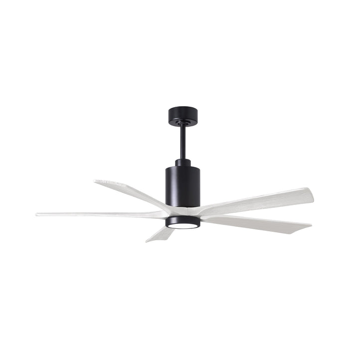 Patricia 5 Indoor / Outdoor LED Ceiling Fan in Matte Black/Matte White (60-Inch).