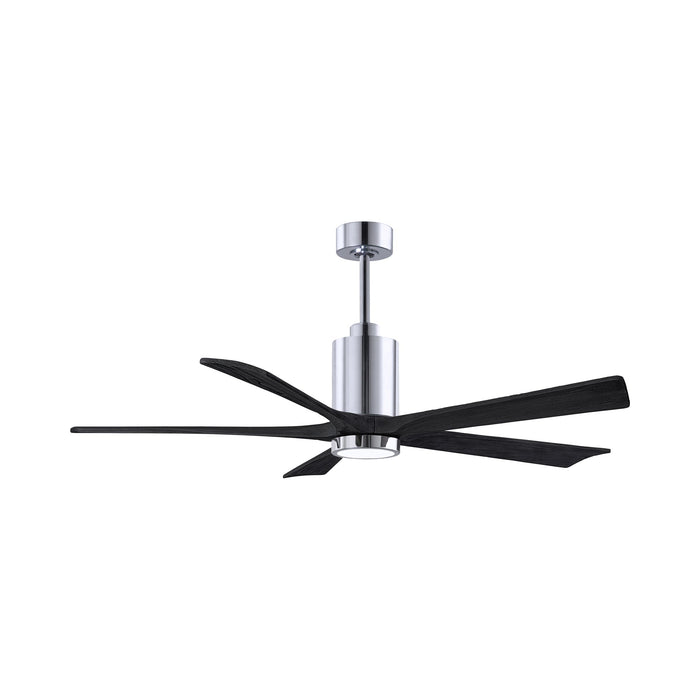 Patricia 5 Indoor / Outdoor LED Ceiling Fan in Polished Chrome/Matte Black (60-Inch).