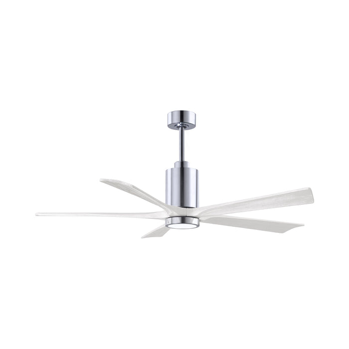 Patricia 5 Indoor / Outdoor LED Ceiling Fan in Polished Chrome/Matte White (60-Inch).