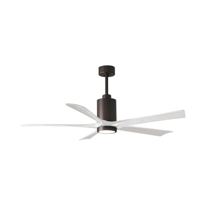 Patricia 5 Indoor / Outdoor LED Ceiling Fan in Textured Bronze/Matte White (60-Inch).