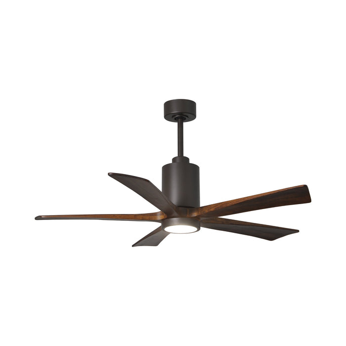 Patricia 5 Indoor / Outdoor LED Ceiling Fan in Textured Bronze/Walnut (52-Inch).