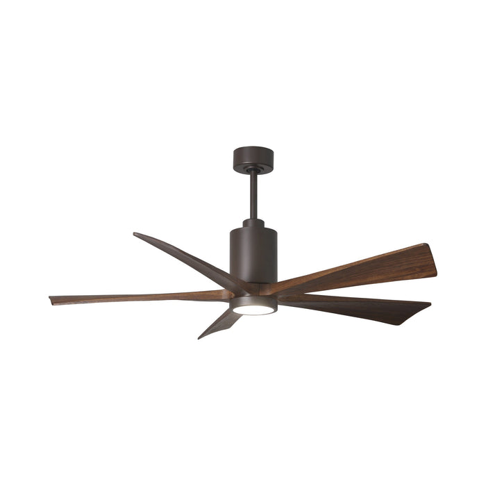 Patricia 5 Indoor / Outdoor LED Ceiling Fan in Textured Bronze/Walnut (60-Inch).