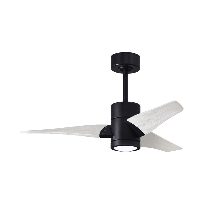 Super Janet LED Ceiling Fan in Matte Black/Matte White (42-Inch).
