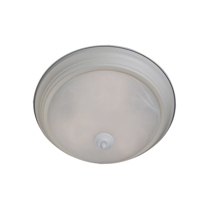 Essentials 584 Flush Mount Ceiling Light in Small/1-Light/Marble/Textured White.