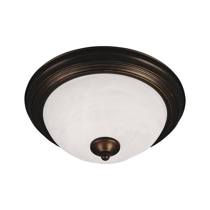 Essentials 584 Flush Mount Ceiling Light in Medium/Marble/Oil Rubbed Bronze.