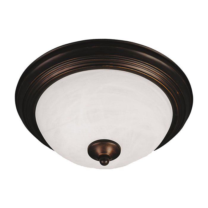 Essentials 584 Flush Mount Ceiling Light in Large/Marble/Oil Rubbed Bronze.