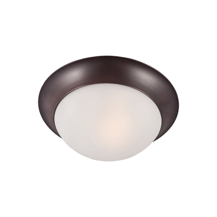 Essentials 585 Flush Mount Ceiling Light in 1-Light/Oil Rubbed Bronze/Frosted.