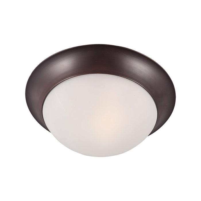 Essentials 585 Flush Mount Ceiling Light in 2-Light/Oil Rubbed Bronze/Frosted.