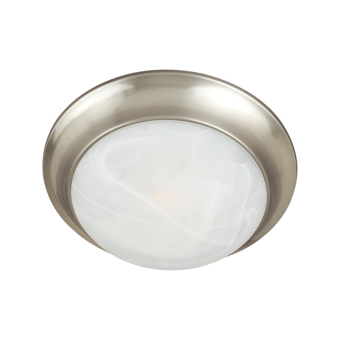 Essentials 585 Flush Mount Ceiling Light in 2-Light/Satin Nickel/Marble.