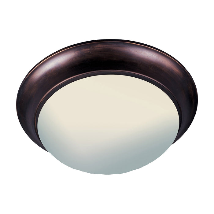 Essentials 585 Flush Mount Ceiling Light in 3-Light/Oil Rubbed Bronze/Frosted.