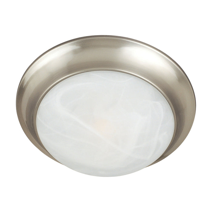 Essentials 585 Flush Mount Ceiling Light in 3-Light/Satin Nickel/Marble.