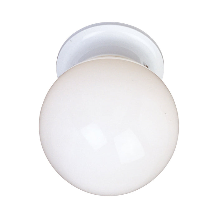 Essentials 588 Flush Mount Ceiling Light in 6-Inch/White/White.