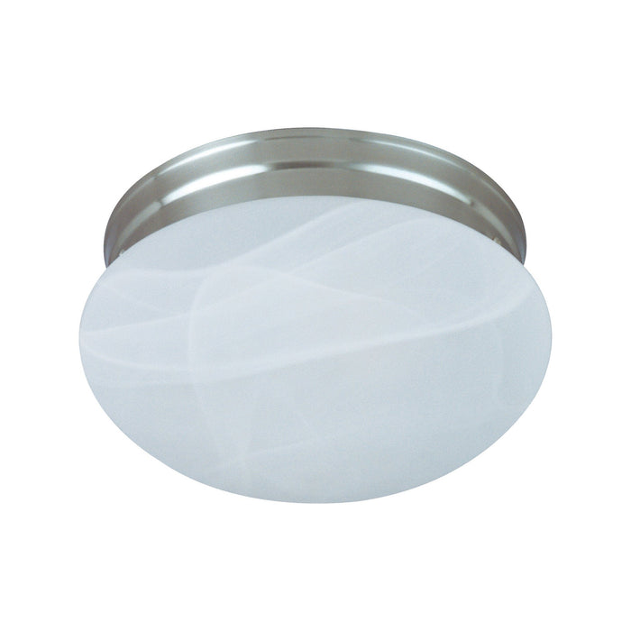 Essentials 588 Flush Mount Ceiling Light in 7.5-Inch/Satin Nickel/Marble.