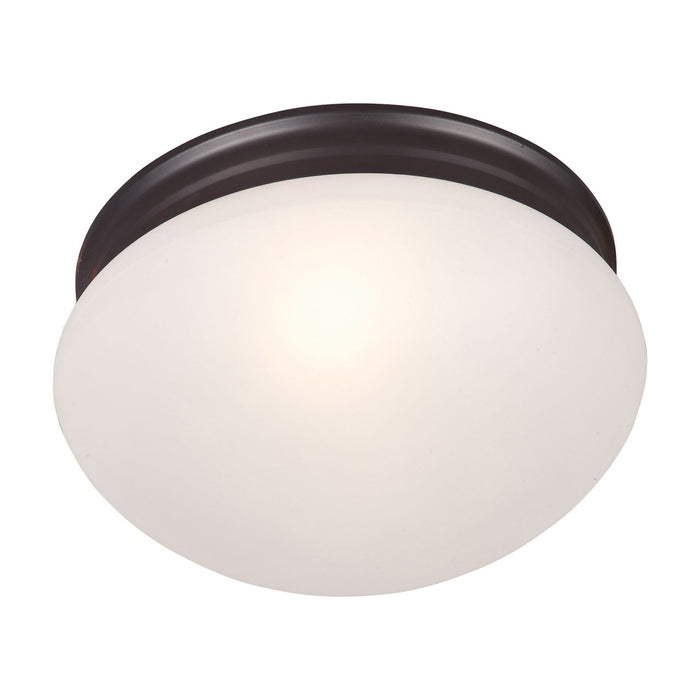 Essentials 588 Flush Mount Ceiling Light in 9-Inch/Oil Rubbed Bronze/Frosted.
