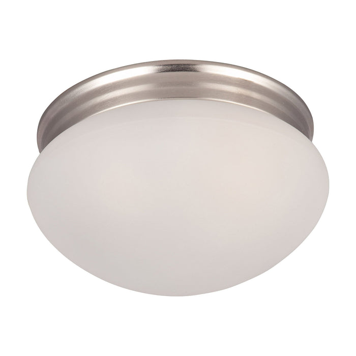 Essentials 588 Flush Mount Ceiling Light in 9-Inch/Satin Nickel/Frosted.