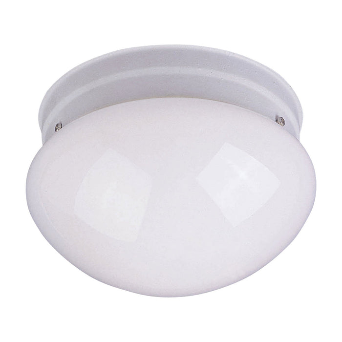 Essentials 588 Flush Mount Ceiling Light in 9-Inch/White/White.