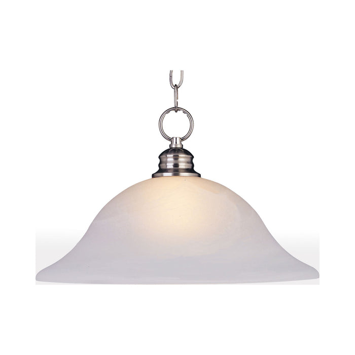Essentials 9106 Pendant Light in Small/Frosted/Satin Nickel.