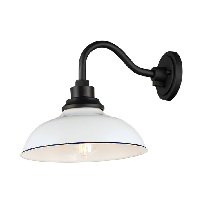 Granville Outdoor Wall Light in White/Black.