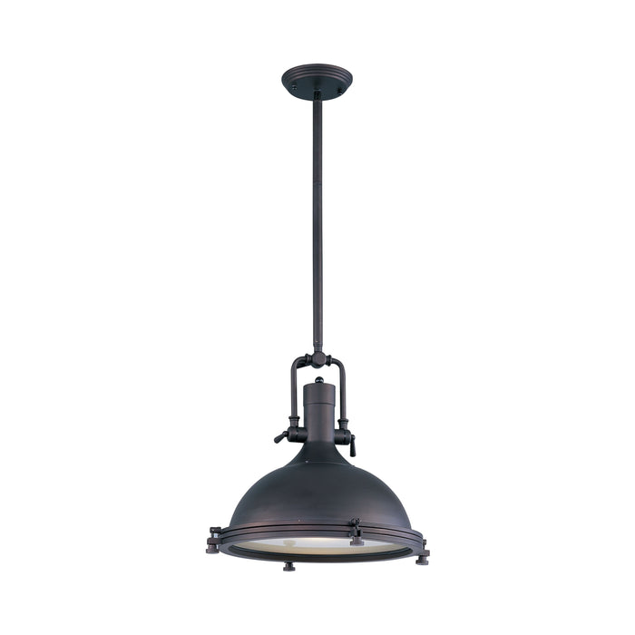 Hi-Bay Pendant Light in Frosted/Bronze (17-Inch).