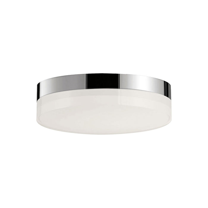 Illuminaire II LED Flush Mount Ceiling Light in Medium/Round/Polished Chrome.