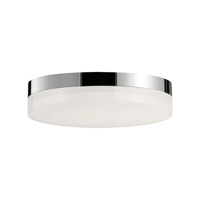 Illuminaire II LED Flush Mount Ceiling Light in Large/Round/Polished Chrome.