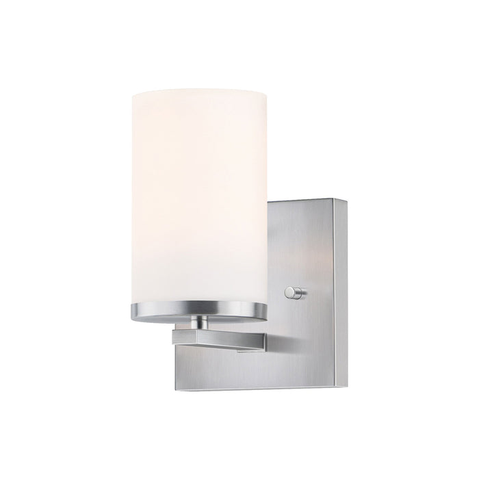 Lateral Bath Wall Light in Satin Nickel.