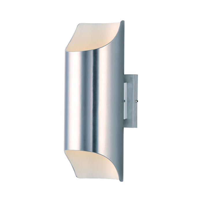 Lightray 2-Light Outdoor LED Wall Light in Brushed Aluminum.