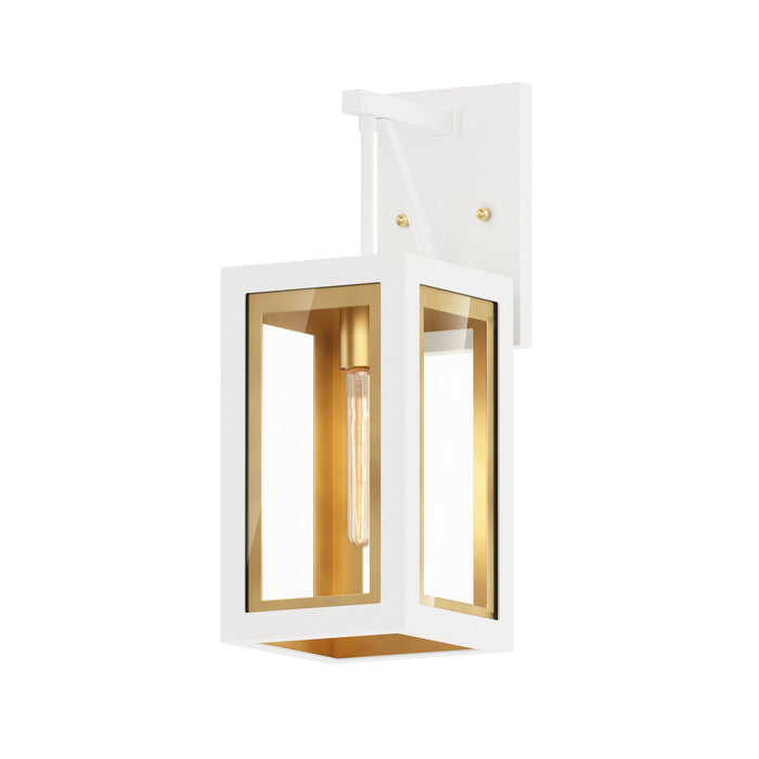 Neoclass Outdoor Wall Light in White/Gold (1-Light).