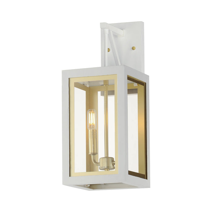 Neoclass Outdoor Wall Light in White/Gold (3-Light).