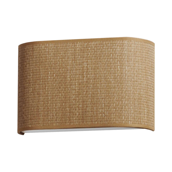 Prine LED Wall Light in Grass Cloth (Wide).