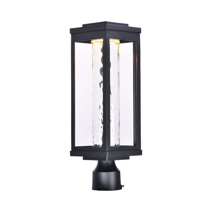 Salon Outdoor LED Post Light in Water Glass.
