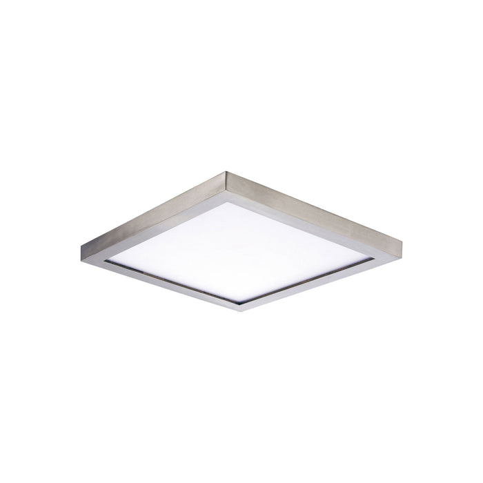 Wafer LED Flush Mount Ceiling Light in 4.5-Inch/Square/Satin Nickel/3000K.