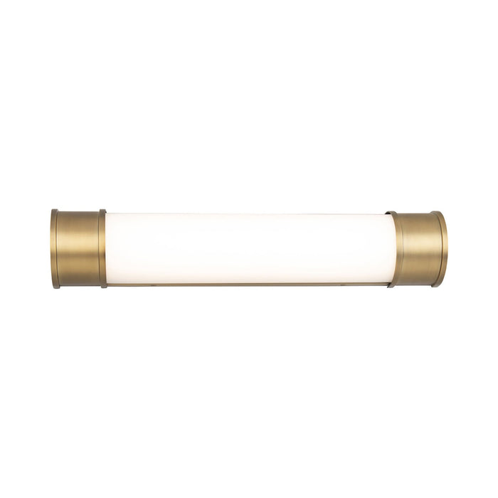 Mercer LED Bath Wall Light in Small/Aged Brass.