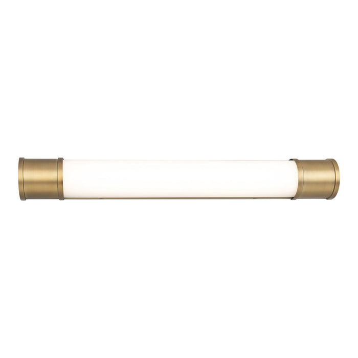 Mercer LED Bath Wall Light in Large/Aged Brass.