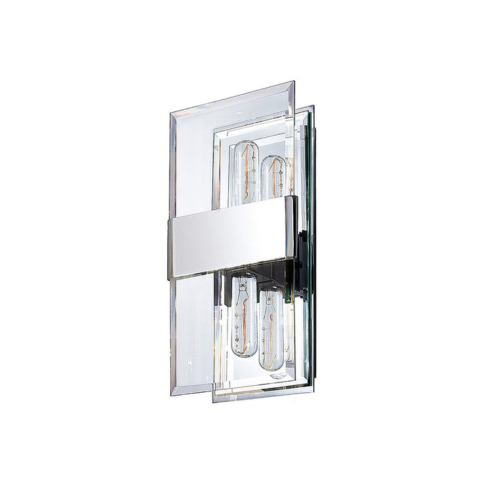 Mercer Street Double Wall Light in Polished Chrome.