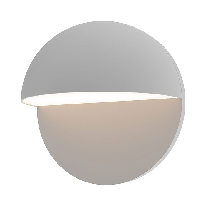 Mezza Cupola™ Outdoor LED Wall Light in Large/Textured Gray.