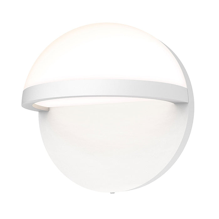 Mezza Vetro™ Outdoor LED Wall Light in Small/Textured White.