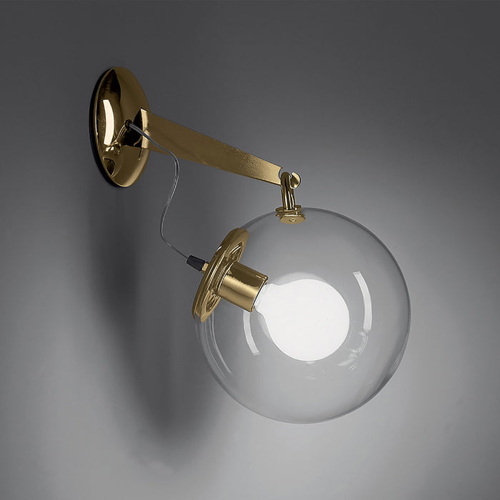 Miconos Wall Light in Clear/Gold.