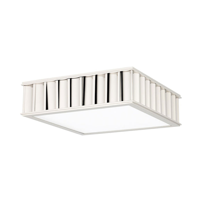 Middlebury Flush Mount Ceiling Light in Square/2-Light/Polished Nickel.