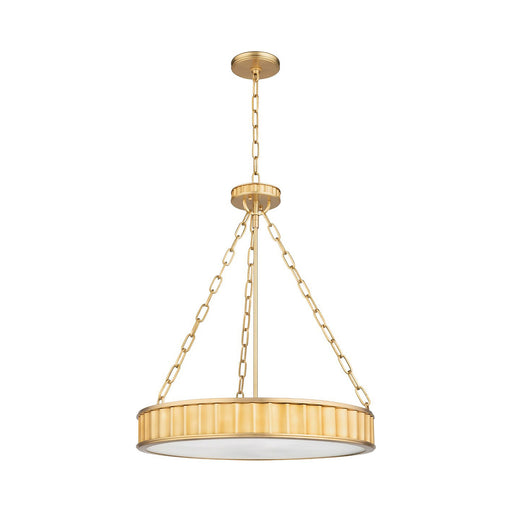 Middlebury Pendant Light in Aged Brass.