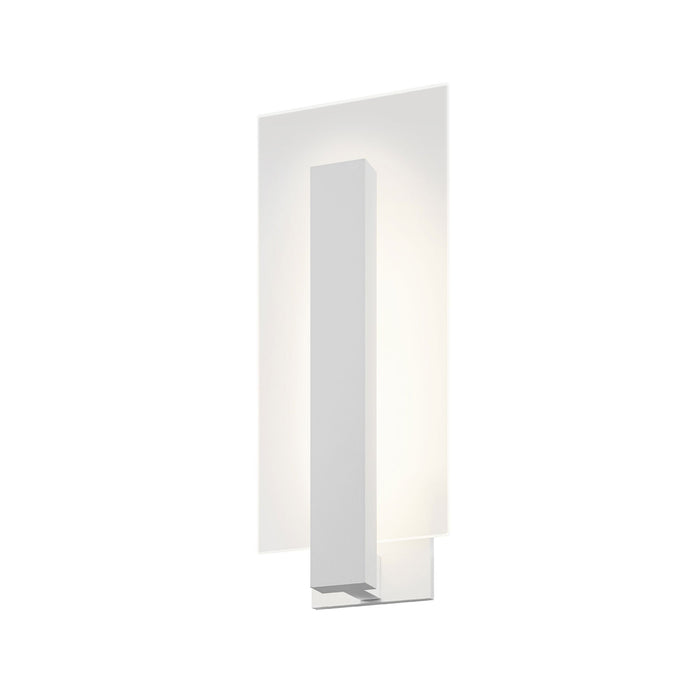 Midtown LED Wall Light in Tall/Textured White.