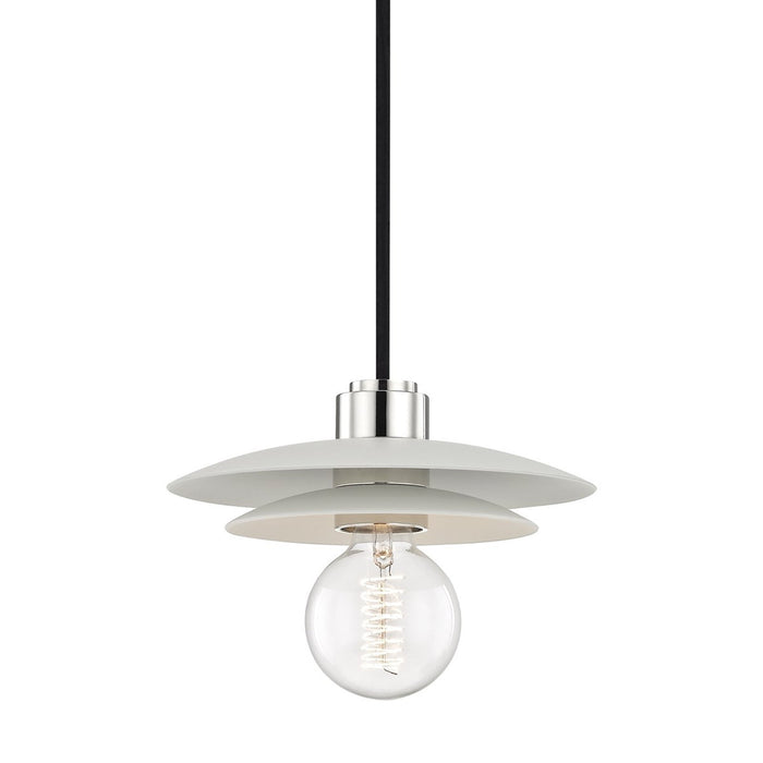 Milla Pendant Light in Polished Nickel/Small.
